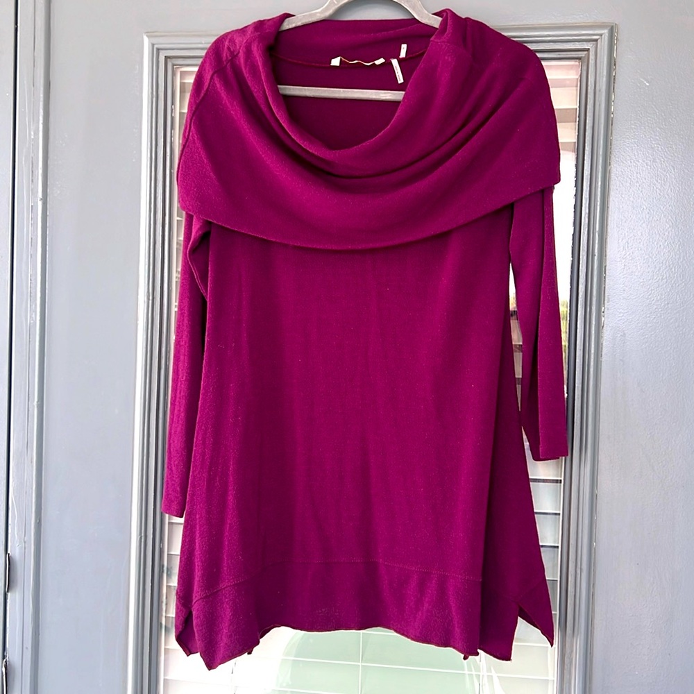 Soft Surroundings, Size Small, Wine Colored Sweat… - image 1